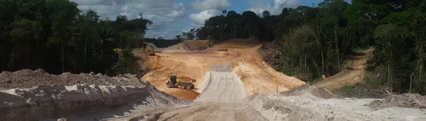 Road to the new Carolina bridge